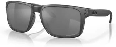 Oakley Holbrook xl oo9417 941730 59mm steel/prizm black polarized square sunglasses for men + Bundle accessory leash + Bundle with designer iwear eyewear kit