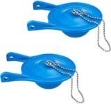 Gerber Toilet Flapper Replacement, 2 Pack 3 inch for Gerber 99-788 with 2 Toilet Handle Chains Lecyco Rubber Water Saving, Easy to Install