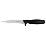 Rockingham Forge Essentials 8007 Range Lightweight Stainless Steel 6” Filleting Knife with Black Handle, Individually Carded