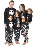 Disney The Nightmare Before Christmas Mens Pyjamas | Jack Skellington Sally Halloween Festive Long Sleeve Long Leg PJs Set | Matching Family Pajama Nightwear for Adults