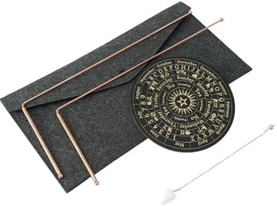 Xmpmrb Copper Dowsing Rods - 2PCS Divining Rods+Dowsing Pendulum + Divination Mat- for Ghost Hunting Tools, Divining Water, Treasure, Buried Items Etc