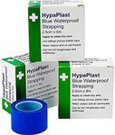 Safety First Aid Group Group HypaPlast Blue Waterproof First Aid Tape for securing Plasters and Dressings, 2.5 cm x 5m, Pack of 3 Rolls