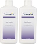 Dukal DawnMist Cornstarch Baby Powder 14 oz – Pack of 2 | Gentle, Talc-Free Formula for Baby & Adult Use, Soothes & Absorbs Moisture