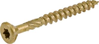 Power Pro 195995 48607 Wood Screws, #8 x 1-3/4", Premium Outdoor Deck Screws, Rust Resistant, Epoxy Coated Bronze, 5lb Tub, 877 pcs