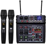 BOMGE 04E Karaoke Audio Mixer, 4 Ch