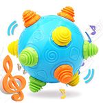 VANLINNY Baby Toys Music Shake Ball Toy-Dancing Bumpy & Crawl Ball Toy for Toddlers, Bouncing Sensory Learning Toys for Ages 1, 2 Year, Xmas Gifts for Kids