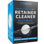 Retainer & Denture Cleaner Tablets - 4 Months Supply (120 pcs) - 3 Min Cleaning of Retainers & Aligner - Dental Cleaners for Odor & Plaque - Fresh & Bright Teeth, Mouth & Night Guard - USA Formulated