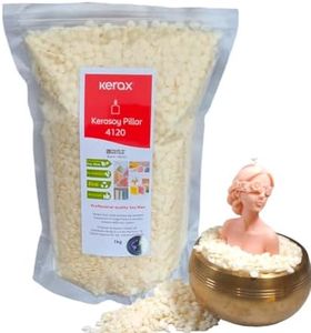Cera di Soia 1Kg per Candele Fai da Te Kerax Pillar 4120 Cera per Candele a pilastro a Colonna Candele in stampi tarts fondenti profumate