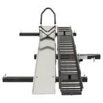 Black Widow Hitch Mounted Motorcycle Carrier with Ramp, Heavy Duty Steel Frame & Aluminum Track, 600 Pound Capacity, 72 Inch Ramp, Black