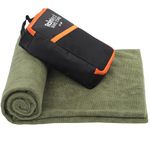 Rainleaf Microfiber Travel Towel Quick Dry Swimming Towel Ultra-Compact,Super Absorbent,Washcloths for Bathroom, Shower,Camping,Backpacking-Army Green 30"x50"