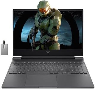 HP Victus 15.6" FHD 144Hz Gaming Laptop, AMD Ryzen 5 7535HS, 16GB DDR5, 512GB SSD, NVIDIA GeForce RTX 2050, Backlit Keyboard, HD Webcam, Wi-Fi 6, Bluetooth, Gray, Win 11 Pro, 32GB Hotface USB Card