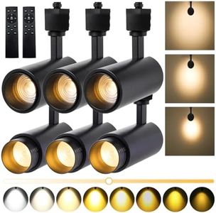 EAGLOD Zoomable 10W LED Track Light Head Dimmable H Track Lighting with Remote Control,Stepless Dimming Track Heads Bright for Kitchen Dining Room 2700K-6500K,Beam Angle 15°~60° CRI90 (Black)