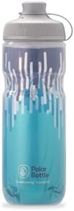 Polar Bottle - Zipper - 20oz Muck, Slate Blue & Turquoise - Insulated Water Bottle - Ideal for Your Mountain Bike Adventure - Keeps Water Cooler Longer, Fits Most Bike Bottle Cages