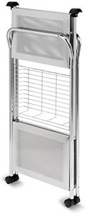 Honey-Can-Do CRT-01703 Chrome Folding Utility Table, Kitchen Cart