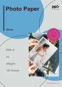 PPD 11x17 Glossy Photo Paper Heavyweight For Inkjet 64lbs 240gsm 10.9mil Ideal For Photos and Posters Instant Dry and Water-Resistant x 50 Sheets (PPD-9-50)