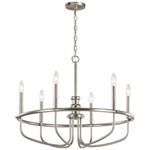 KICHLER Capitol Hill 22" 6 Light Chandelier in Brushed Nickel