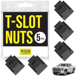 Mission Automotive 5-Pack of T-Slot Nuts - Ideal T Slot Nut for Toyota Tunda & Toyota Tacoma Pick-Up Truck Bed Deck Rails - Cleat/Cleats