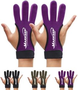 MARKEEP Archery Gloves 2 Pack Shooting Hunting Leather Guard 3-Finger Guard for Youth Adult Man Woman and Beginner Recurve Arrow Bow Archery Protective Gear Accessories