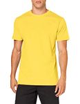 Build Your Brand Men's T-Shirt Round Neck, Taxi Yellow, S