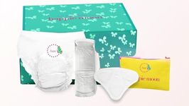 Happie Moon happie moon First Period Kit for Tweens | Small Period Pads | Great for School and On The Go | Zero Chlorine, Bleach, Dyes and Fragrance | Tween Bundle Box