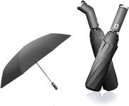 Portible Automatic Open Close Umbrella Flashlight Handle Umbrella Safe Reflective Frame Windproof Water Resistant Foldable Umbrella Lightweight (Pack Of 1).