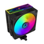 Circle Gaming CG 4P ARGB CPU Air Cooler Mirror Close-Loop-120mm Fan | Support AMD & Intel CPU Socket AM5, AM4 / LGA 1700, 1200, 1151, 1150| PWM Case Fans | 63 CFM Airflow | 4 Heat Pipes | Black