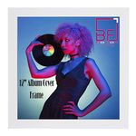 Vinyl Frame Wall Album Art Display Frame for LP 12" Record Cover Sleeve Black (Matt White)