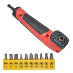 Right Angle Attachment Electric Screwdriver Repair 90 Degree Corner Device Screwdriver Socket Adapter Drill Bit Corner Adapter (red+yellow)