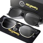 Reglaaly Sunglasses Men and Womens, Polarized Sunglasses for men with UV Blocking Semi-Rimless Frame for Driving & Hiking