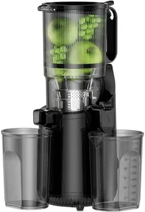 Cold Press Juicer, Amumu Slow Masticating Machines with 5.4" Extra Large Feed Chute Fit Whole Fruits & Vegetables Easy Clean Self Feeding Effortless for Batch Juicing, High Juice Yield, BPA Free 250W