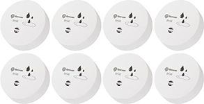 Geevon 8 Pack Water Leak Detector, 100dB Water Leak Sensor Flood Detection Water Alarm for Basements, Bathrooms, Laundry Rooms, Kitchens, Garages, and Attics, Battery-Operated (Battery Included)