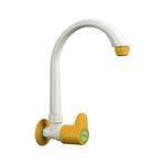 LIPKA Sunflow Sink Tap with Swivel Spout Faucet |PTMT Water Tap | Ivory/Yellow Color|