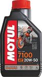 Motul 104103 7100 4T Fully Synthetic 20W-50 Petrol Engine Oil for Bikes (1 L)