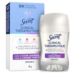 Secret Clinical Strength Invisible Solid Antiperspirant and Deodorant, Clean Lavender, 45 g