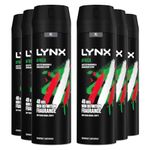 Lynx Africa the G.O.A.T. of fragrance 48 hours of odour-busting zinc tech Aerosol Bodyspray deodorant to finish your style 200 ml, Bulk Buy 6 Pack