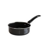 The Earth Store Ecoluxe Small Saucepan for Tea Milk and Chai Pan Induction Base and Gas Stove T Pan (Patila)|Tea/Milk Boiling Pot Vessel | Saucepan with Bakelite Handle 950ML Capacity 16CM, Black