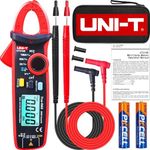 UNI-T UT210E Mini Digital Clamp Meter T-RMS 2000 Counts Voltage multimeter Tester Auto-ranging (AC/DC Current) Measures Temperature Capacitance Resistance Diodes Continuity Duty-Cycle/NCV/HVAC Tool