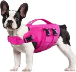 Kuoser Dog Life Jacket XL, High Flotation Dog Life Vest for Swimming Boating, Reflective Dog Swimming Vest Pet Life Preserver with Rescue Handle