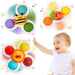 3PCS Suction Cup Spinner Toys for 1 2 Year Old Boys, Spinning top Baby Toys 12-18 Months, First Birthday Baby Gifts for 1-Year-Old Girls, Sensory Toys for Toddlers 1-3