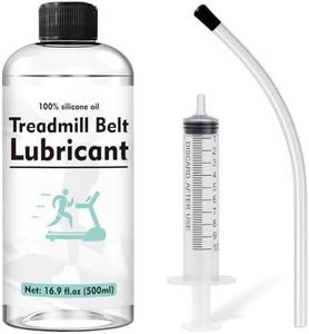 INNOVAYOU Treadmill Lubricant for Belt 500ml (17oz), 1000cs 100% Silicone Oil with 7.8" Reach Tube & 10ml Syringe, Walking Pad Oil Reduces Friction & Noise, Fits All Treadmill Brands
