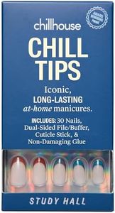 Chillhouse - Chill Tips, Press on Nails Kit - Study Hall (Oval) - 24 Nail Shapes & Sizes - Up to 3 Weeks of Wear - Customizable Fit - Reusable - Latina Founded & Women Owned - Beauty & Self Care