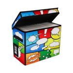 BCW Comic Foldaway | Collapsible Comic Book Storage Tote for 125-150 Comic Books | Foldable Box for Comic Books (Single, Pow!)