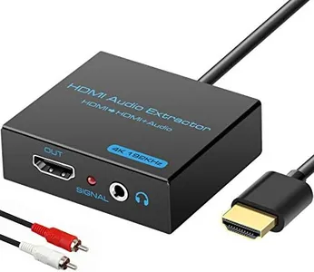 HDMI Audio Extractor,HDMI to HDMI + 3.5mm AUX Stereo Audio Outand L/R RCA Audio Out,HDMI Audio Converter Adapter Splitter Support 4K 1080P 3D Compatable for PS3 Xbox Apple TV Fire Stick. (4K@30Hz)