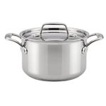 Breville 32067 Thermal Pro Stainless Steel Sauce Pan/Saucepan with Lid, 4 Quart, Silver, 18/8, 3.79 liters