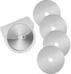 60mm Rotary Cutter Blades 5-Pack Replacement Blades Fits Fiskars, OLFA,Martelli,Dremel,Truecut,DAFA for Quilting Scrapbooking Sewing Arts & Crafts Sharp and Durable Cutter Blade (silver)