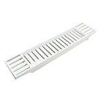 Pkge Bamboo Wooden Bath Rack Bathtub Caddy Tray | Bathroom Accessory Bath Shelf, Bathroom Storage Organizer | Bathroom Shelf Caddy, 70 x 14.5 x 7.5 cm (White)