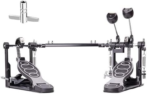 Vaisoeny Bass Drum Pedal，Double Bass Drum Pedal，Double Chain Drum Kick Pedal Suitable for Electric Drum Set or Acoustic Drum Kit.