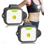 innofox Running Light, 2Pack Reflective Safety-Light for Runners, Rechargeable LED Light, Clip On Running Lights with Runners and Joggers for Camping, Hiking, Running, Outdoor Adventure (Cool Black)