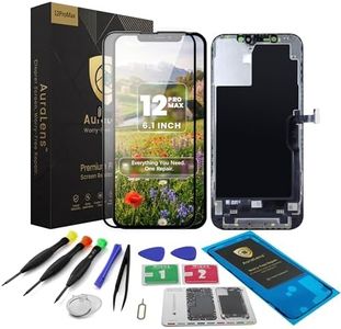 AuraLens for iPhone 12 Pro Max Screen Replacement Kit for A2342 A2410 A2411 A2412, FHD INCELL LCD Display Touch Digitizer Assembly 6.7 Inch, COF, Pre-Tested, Repair Tools, Waterproof Adhesive, Black