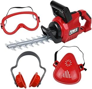 TeganPlay Kids Hedge Trimmer | Toddler Landscaping Gardening Tools and Equipments | Includes Mask Safety Goggles and Earmuffs